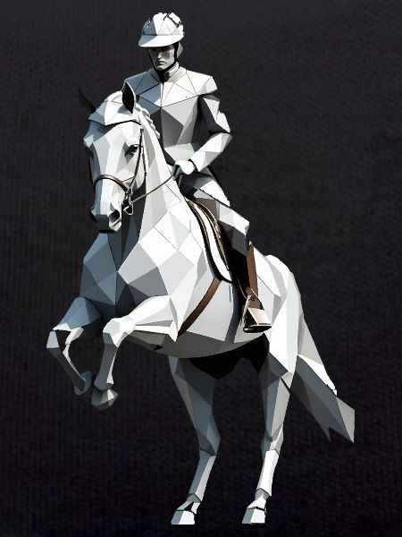 Cavalier Low Poly - Ballet Design