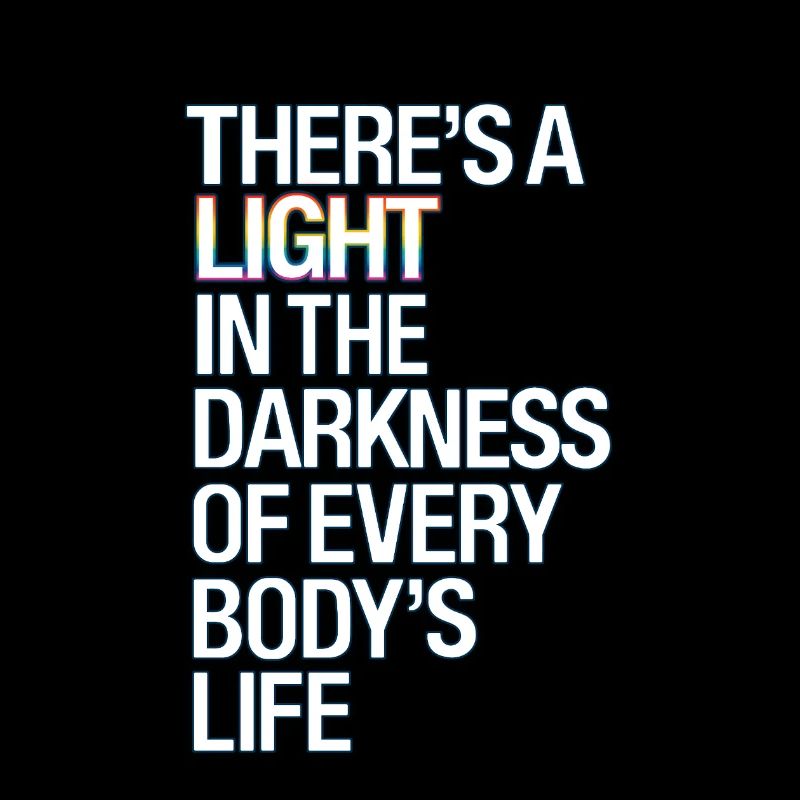 Inspirational Light in Darkness Quote Design