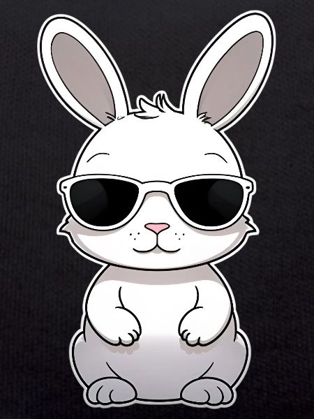 Cooler Hase mit Sonnenbrille