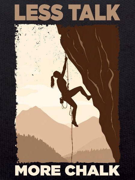 Climber Silhouette Motivational Design