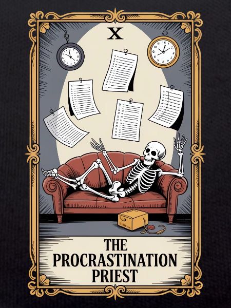 La procrastination Prêtre Squelette Procrastination