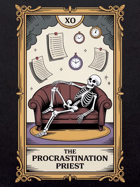 Le Prêtre Procrastination Procrastinateur Squelette