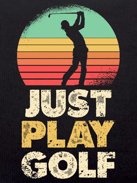 Just Play Golf Retro Sunset