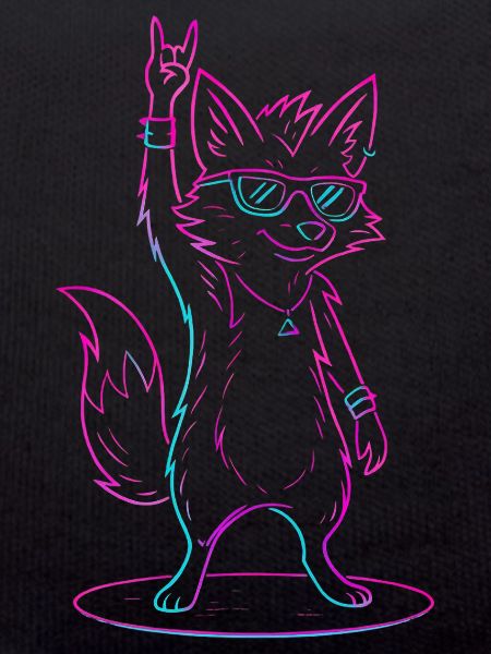 Rocking Fox With Sunglasses Cool
