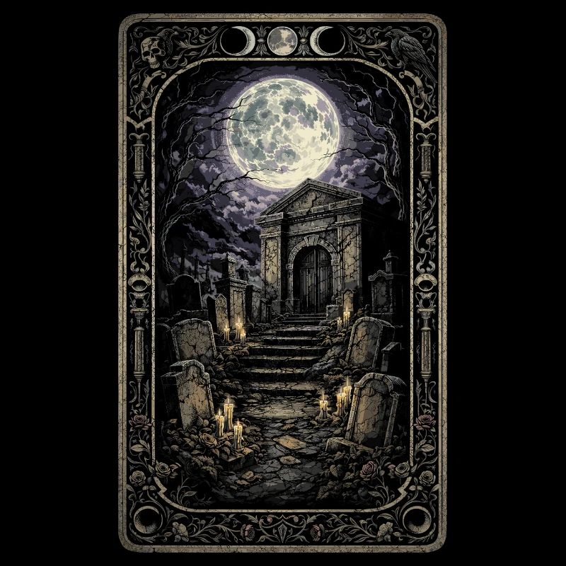 Cemetery Goth Humor Tarot Card