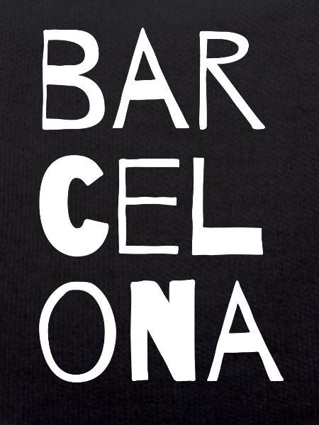 Barcelona Vertical Lettering Design