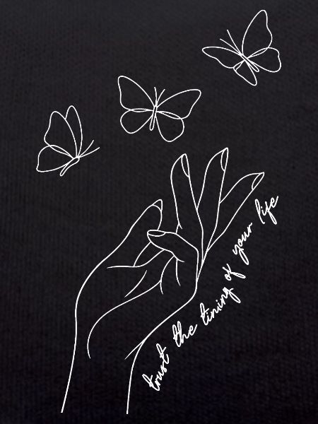 Inspiring butterfly fan graphic