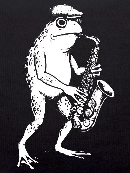 Jazzfrosch-Saxophonist