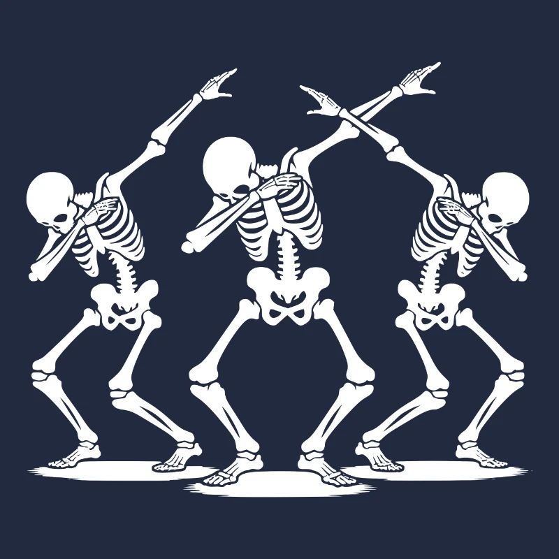 Dancing Dabbing Halloween Skeletons