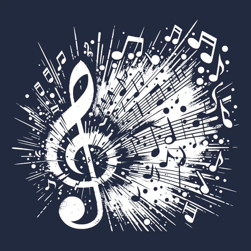 Échelle de clé de musique explosive