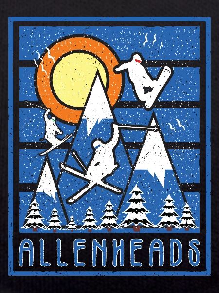 Retro Allnenhads Ski Sunset