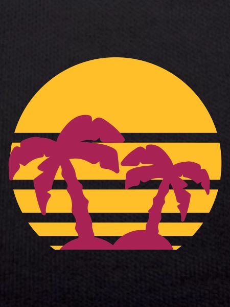 Palm trees sunset summer