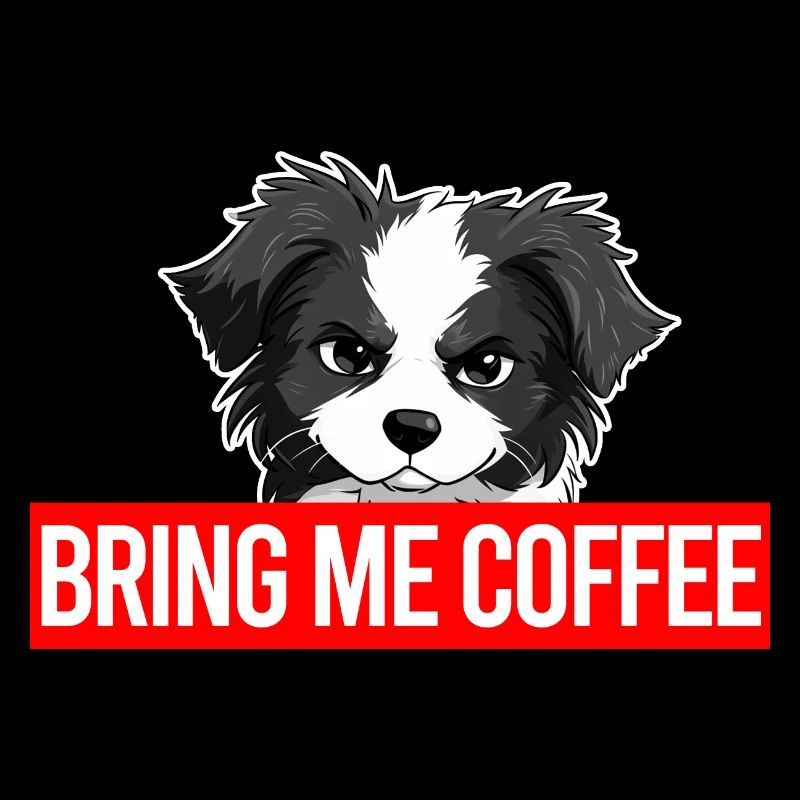 Collie en colère - Apportez-moi du café