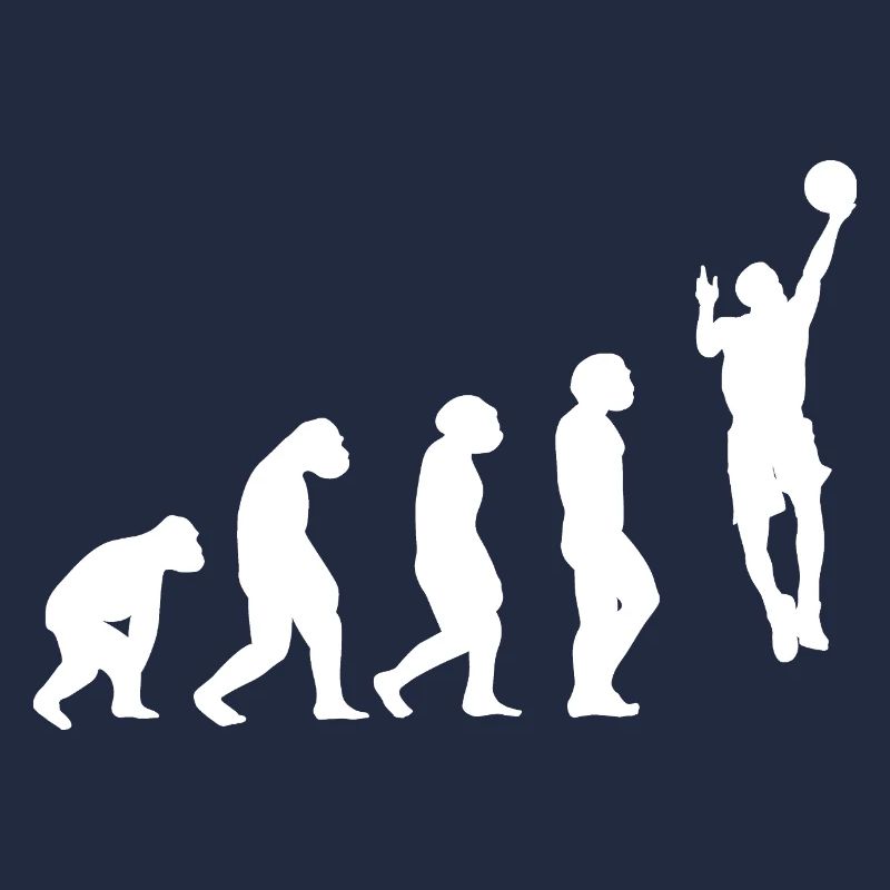 Basketballspieler Evolution Basketball