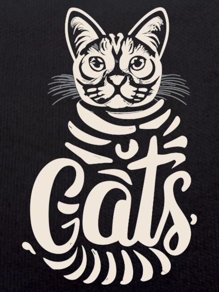 Cat lettering artistic