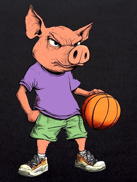 Cochons Basket-ball / Basketteur Cochon