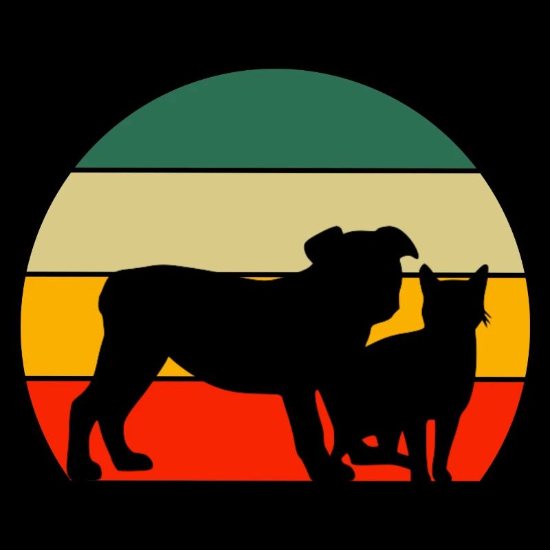 Retro Hunde Katze