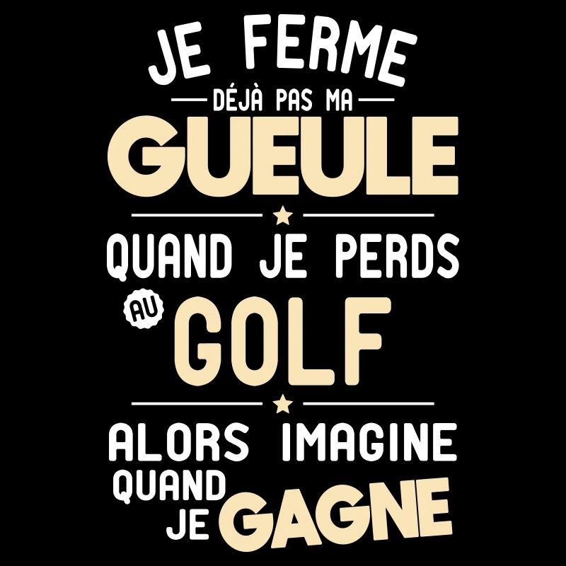 Ich halte nicht den Mund, wenn ich beim Golf verliere