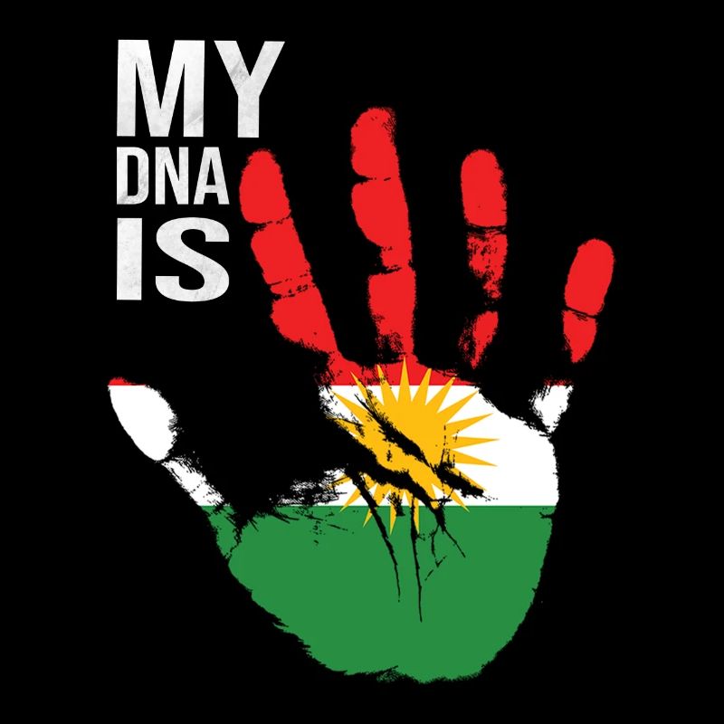 Amour du Kurdistan, mon ADN est kurde, drapeau du Kurdistan