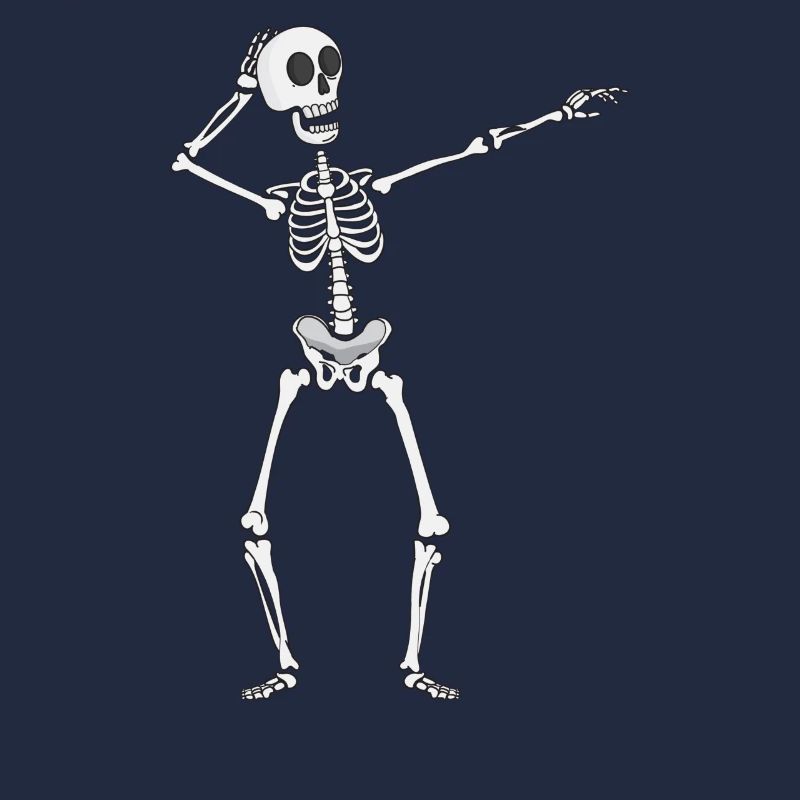 Clipart vectoriel squelette dansant le squelette