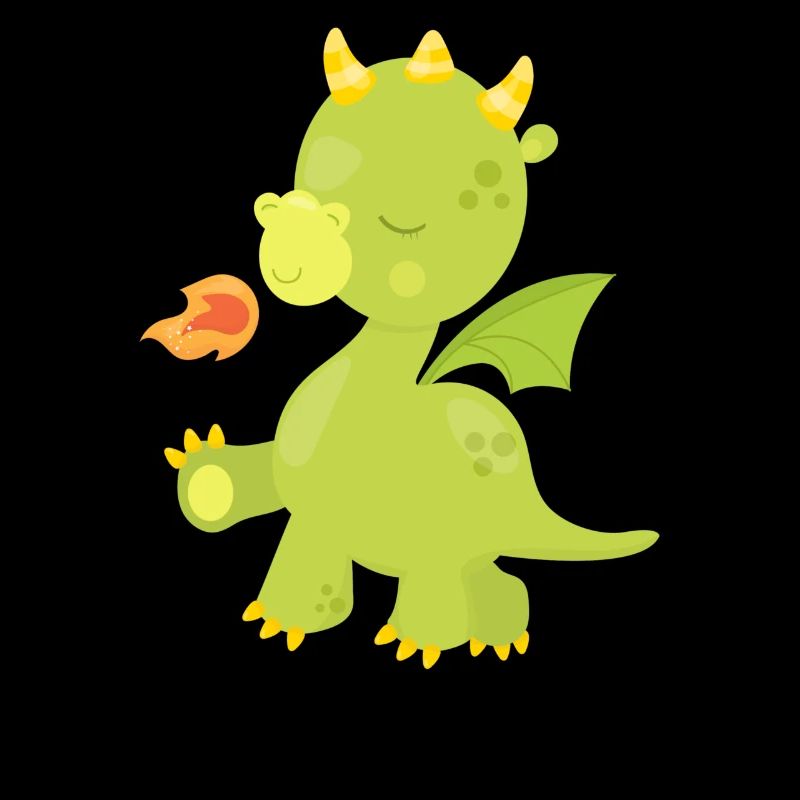 Märchendrache Netter Baby-Drache, der Feuer atmet