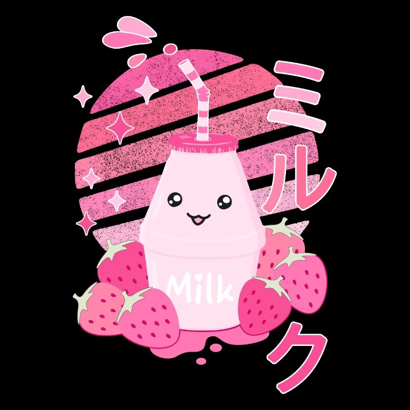 Erdbeermilch, Kawaii ,Harajuku, Strawberry, Milk