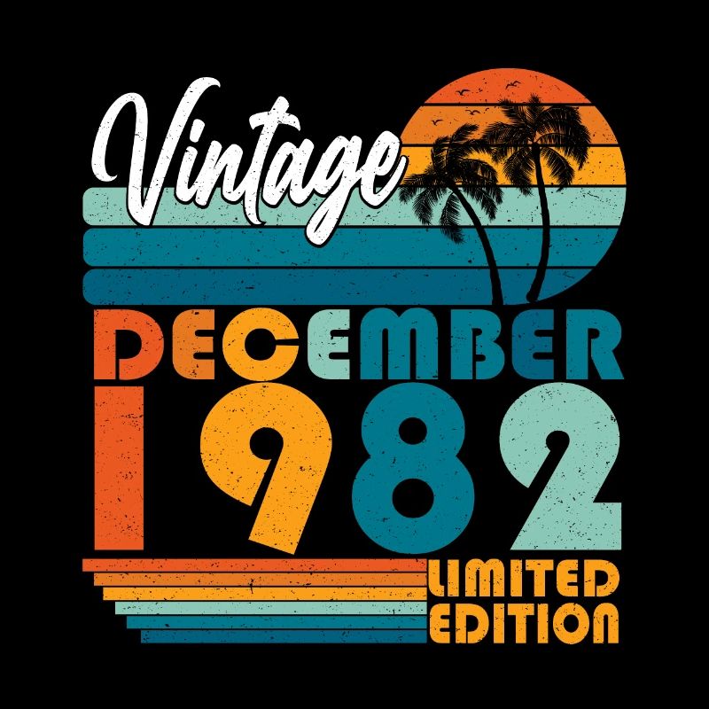 Décembre 1982 Vintage Retro Anniversaire