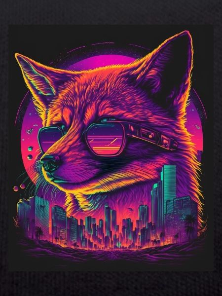 Retro Futuristic Synthwave Fox