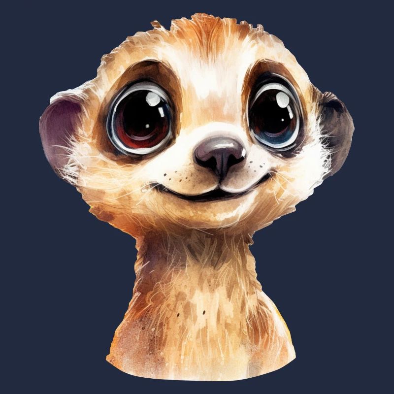 Erdmännchen Zeichnung Aquarell