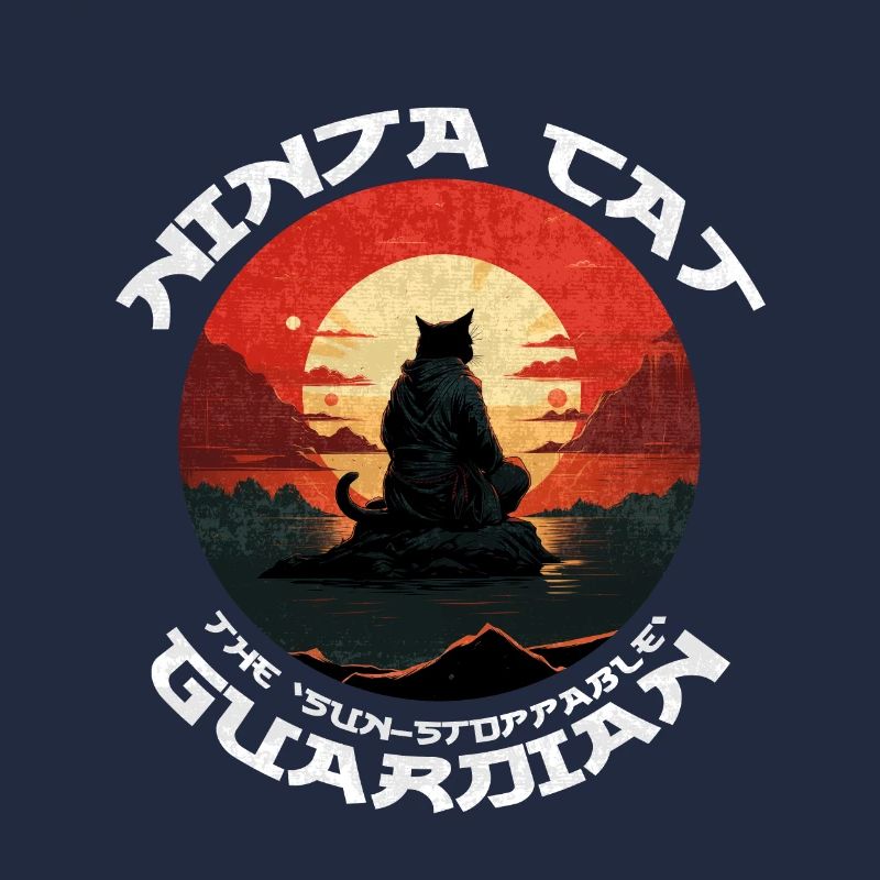 Drôle de chat ninja noir - Gardien imparable