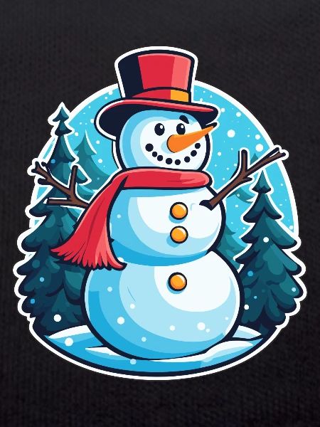 Snowman Christmas Drawing