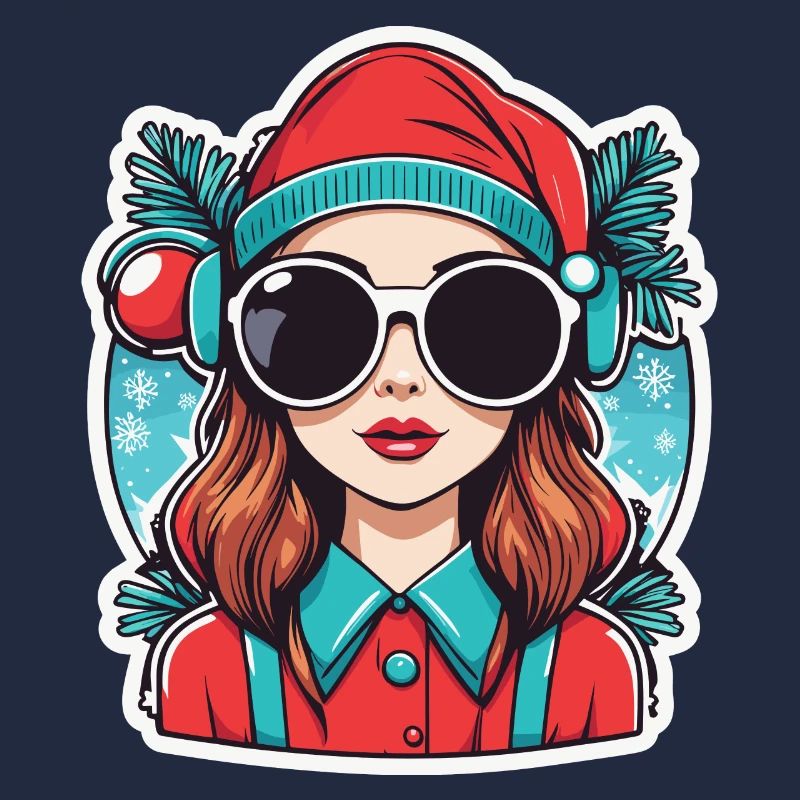 Mädchen Weihnachten Zeichnung