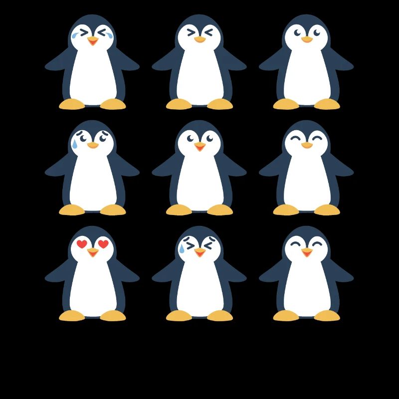 Nine Penguins Pingouin oiseau de mer arctique