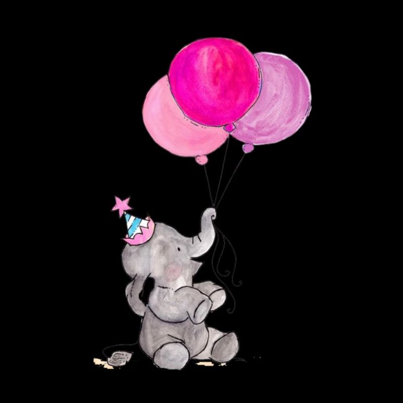 Elephant with balloons