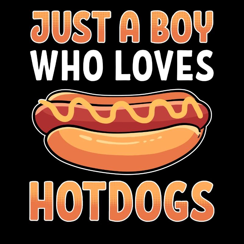Nur ein Junge, der Hotdogs liebt