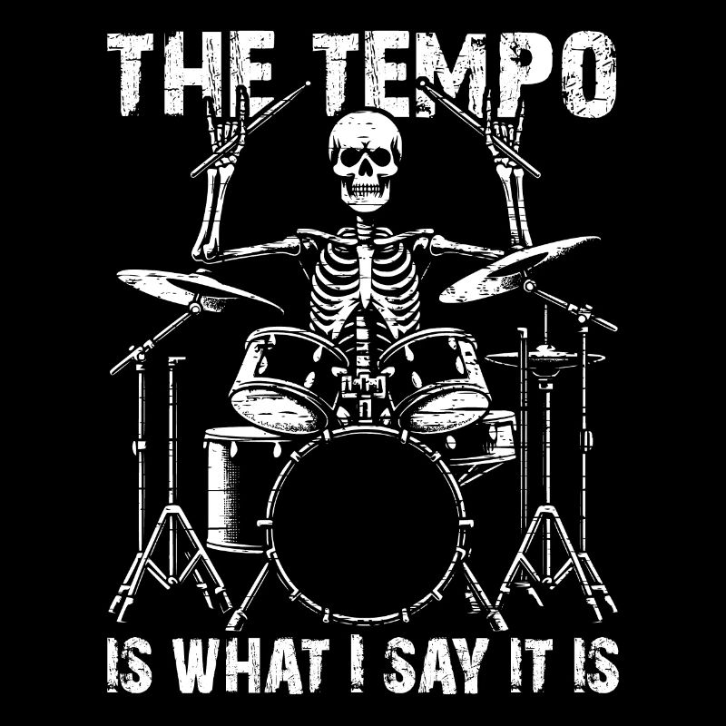 Drummer Skull Skelett am Drumset