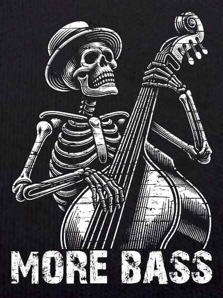 Skeleton plays double bass