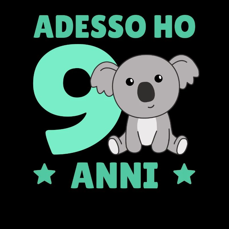Children 9th birthday Koala Adesso ho 9 anni