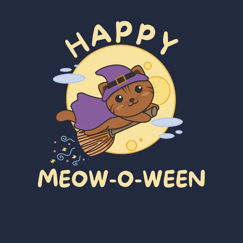 Katze Happy Halloween Happy Meow-o-ween