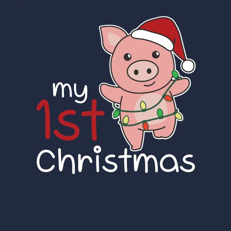 Cochon de Noël Cochons mon 1er Noël
