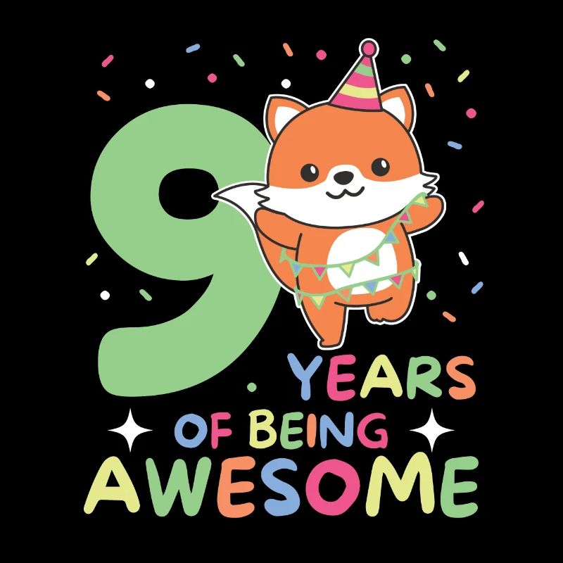 Fox pour ses 9 ans Enfants de neuf ans