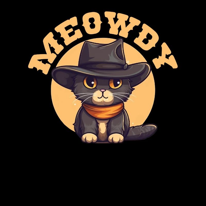 Meowdy Howdy Cat Cowboy Hat Chats mignons