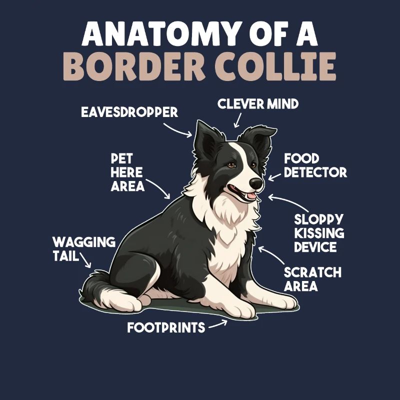 Hunde Erklärung Anatomy eines Border Collie