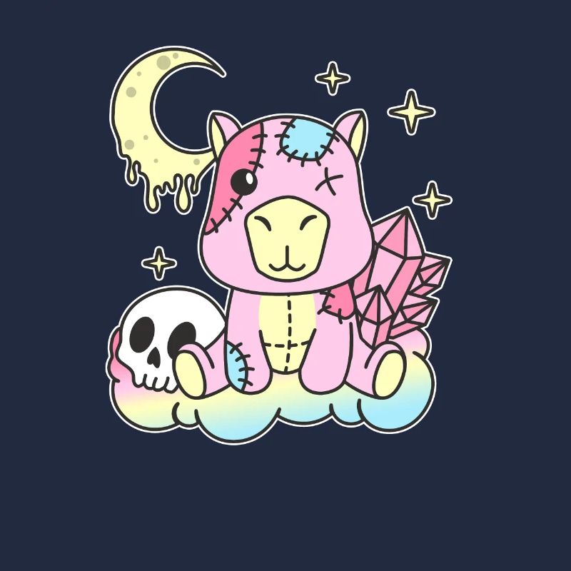 Kawaii Gothique Capybara Pastel Goth