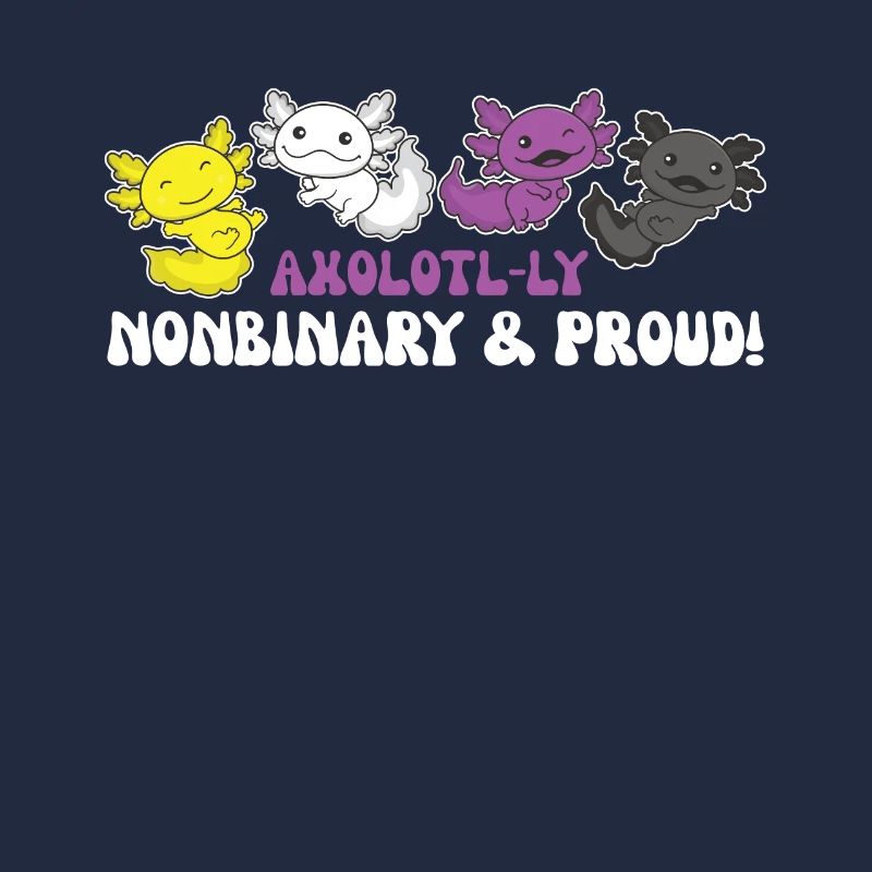 Nonbinary Axolotl Flag Pride LGBTQ Cute Axolotls