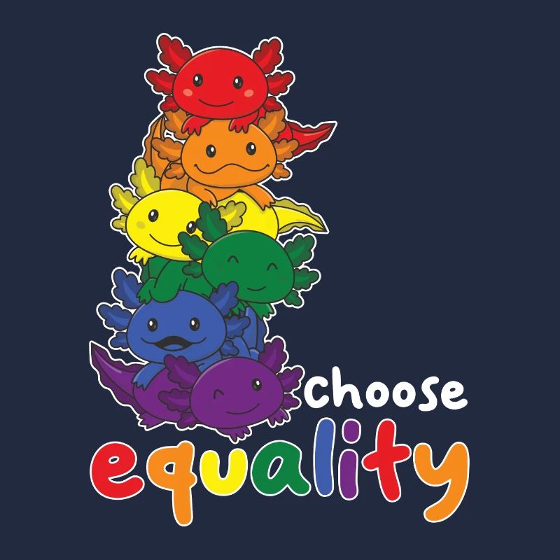 Rainbow Axolotl Flag Pride LGBTQ Cute Axolotls