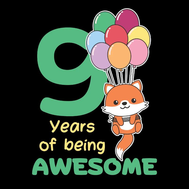 Fox for the 9th birthday children nine years old