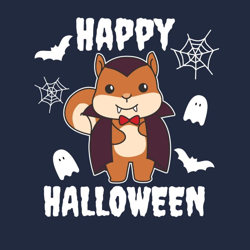 Eichhörnchen Happy Halloween süßer Vampir Kostüm