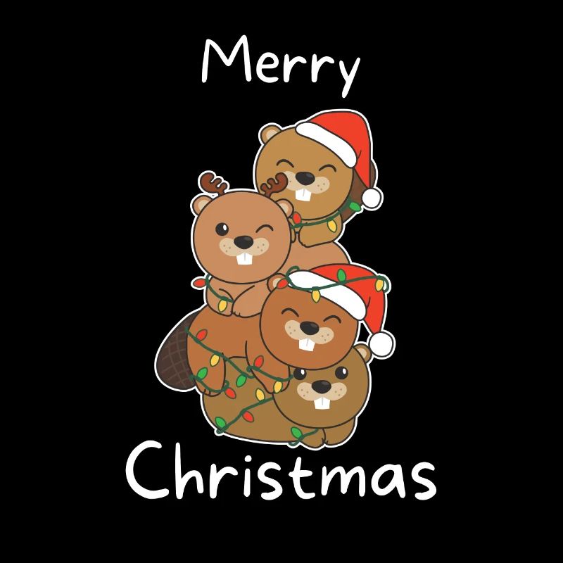 Beaver Christmas Tree Christmas Animals Beaver