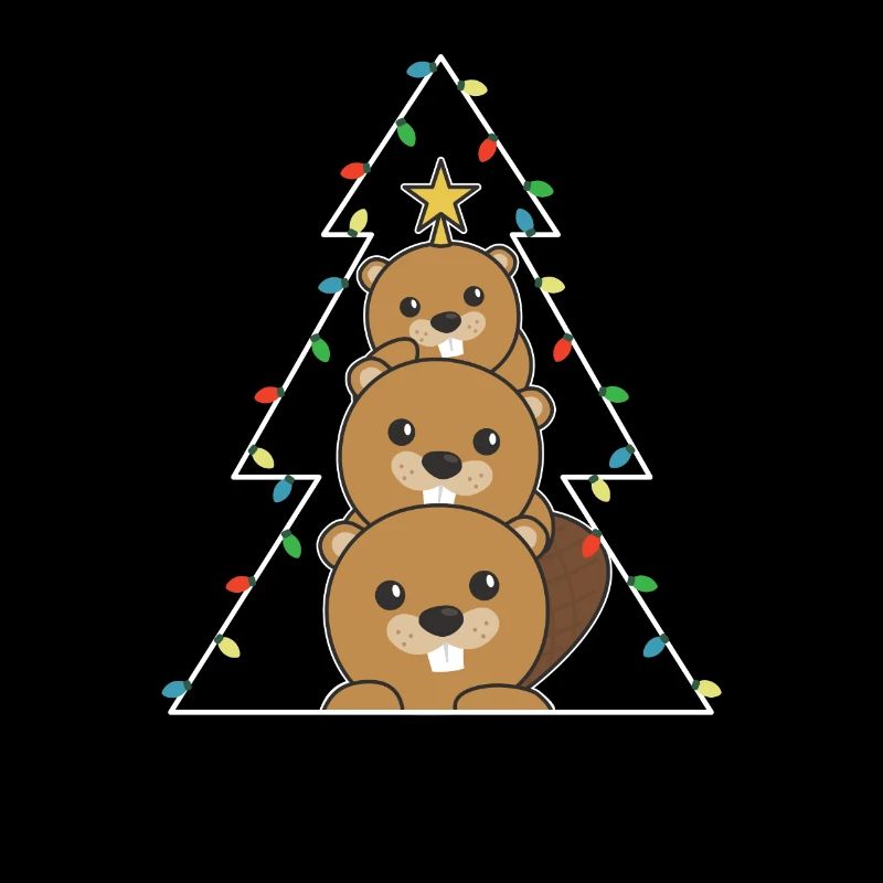 Beaver Christmas Tree Christmas Animals Beavers